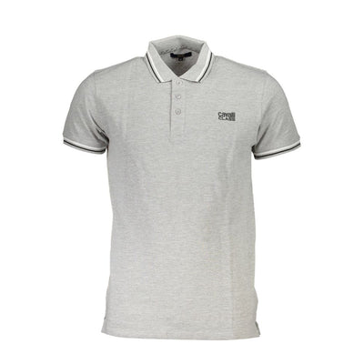 Cavalli Class Braunes Baumwoll-Polohemd für Männer