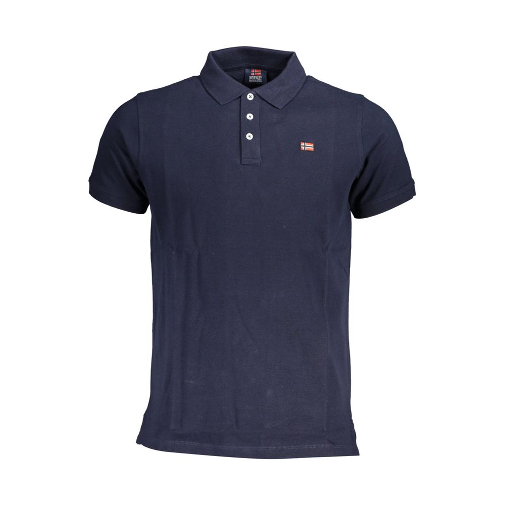 Norway 1963 Blaues Baumwoll-Poloshirt für Männer