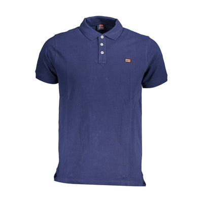 Norway 1963 Blaues Baumwoll-Poloshirt für Männer