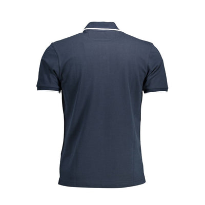 La Martina Blaues Baumwoll-Poloshirt für Männer