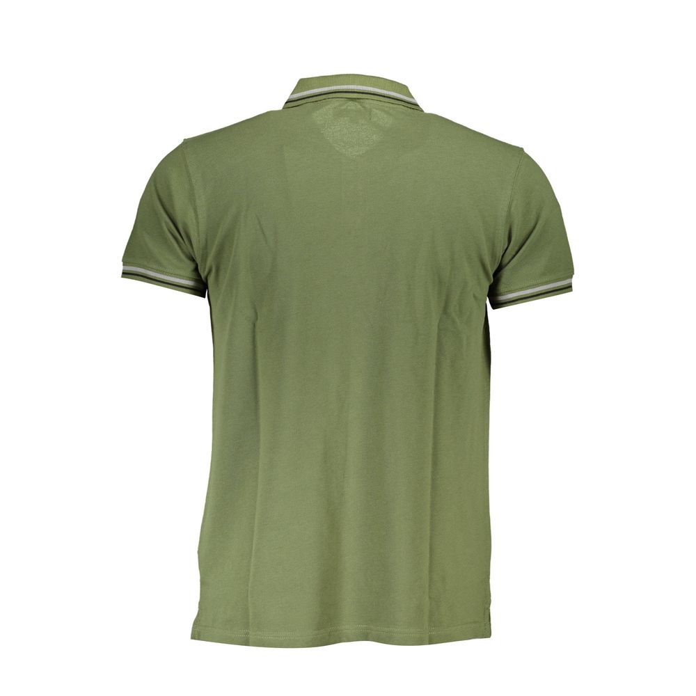 Cavalli Class Grünes Baumwoll-Poloshirt für Männer