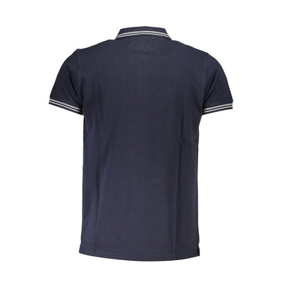 Cavalli Class Blaues Baumwoll-Poloshirt für Männer