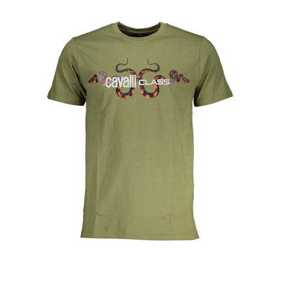 Cavalli Class T-Shirt aus grüner Baumwolle