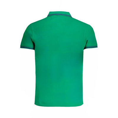 Cavalli Class Grünes Baumwoll-Poloshirt