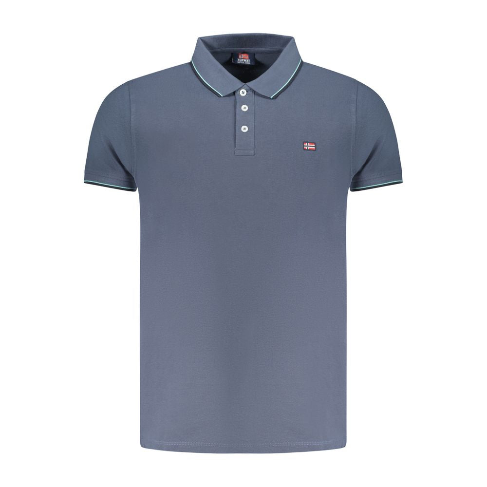 Norway 1963 Blaues Baumwoll-Poloshirt