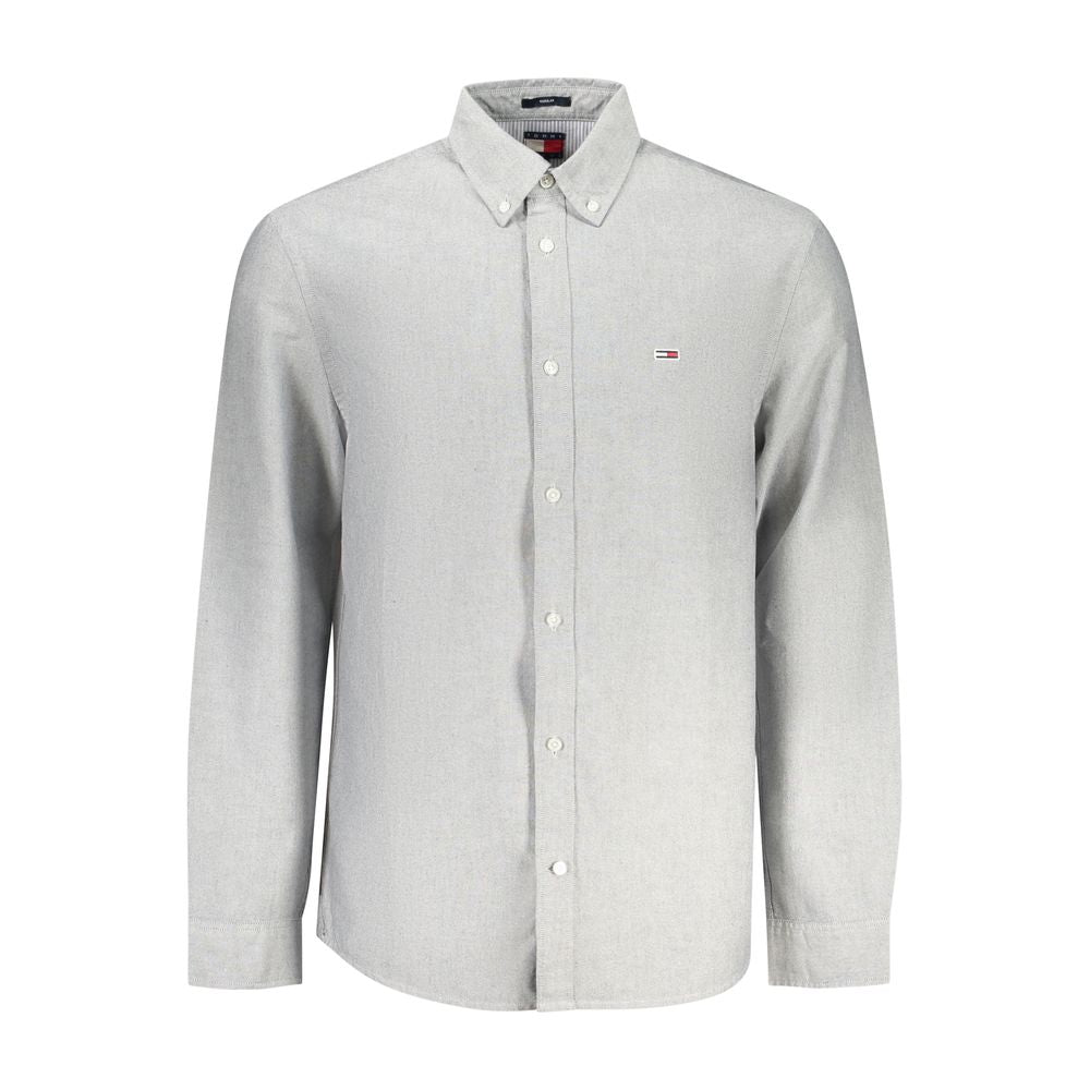 Tommy Hilfiger Graues Baumwollhemd für Männer