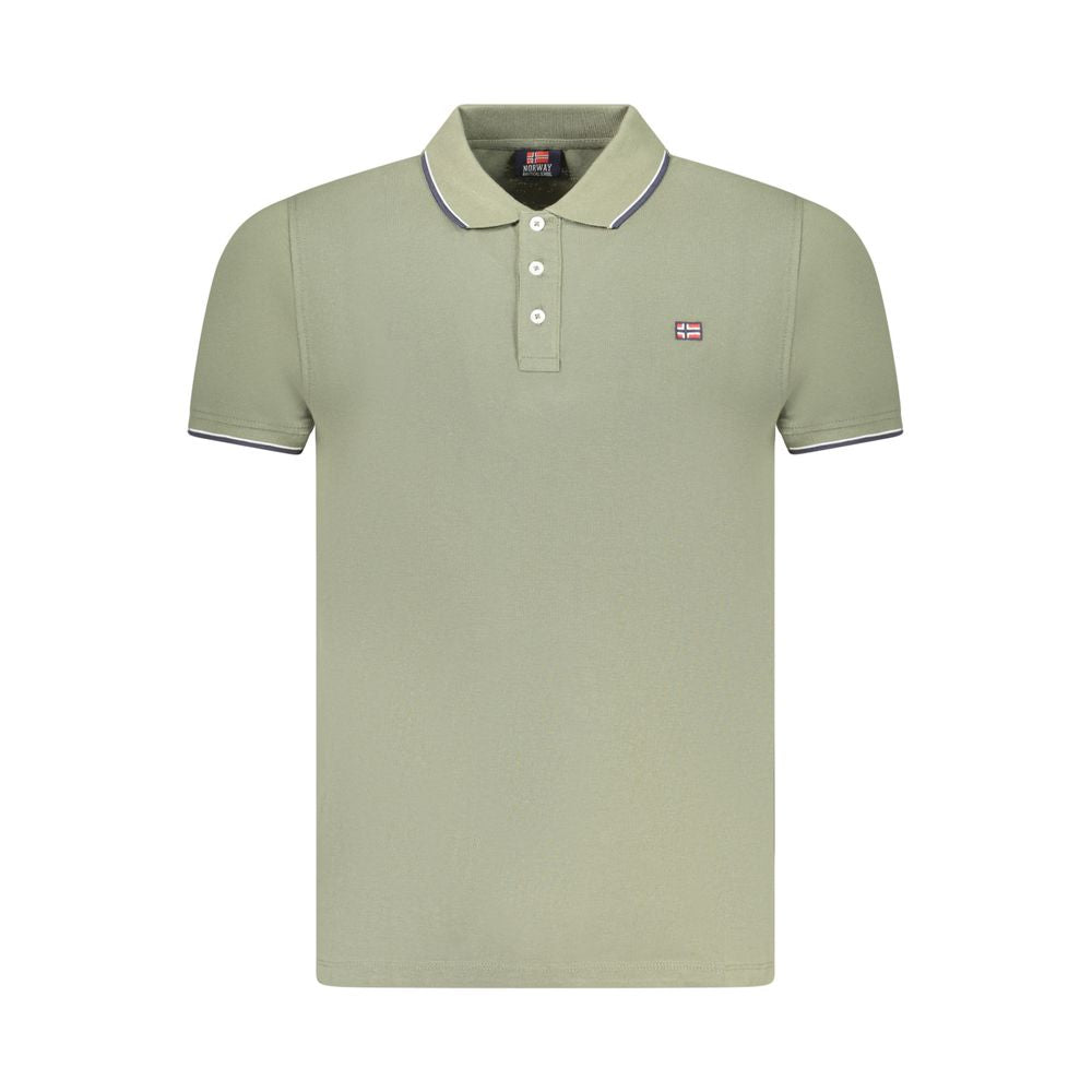 Norway 1963 Grünes Baumwoll-Poloshirt für Männer