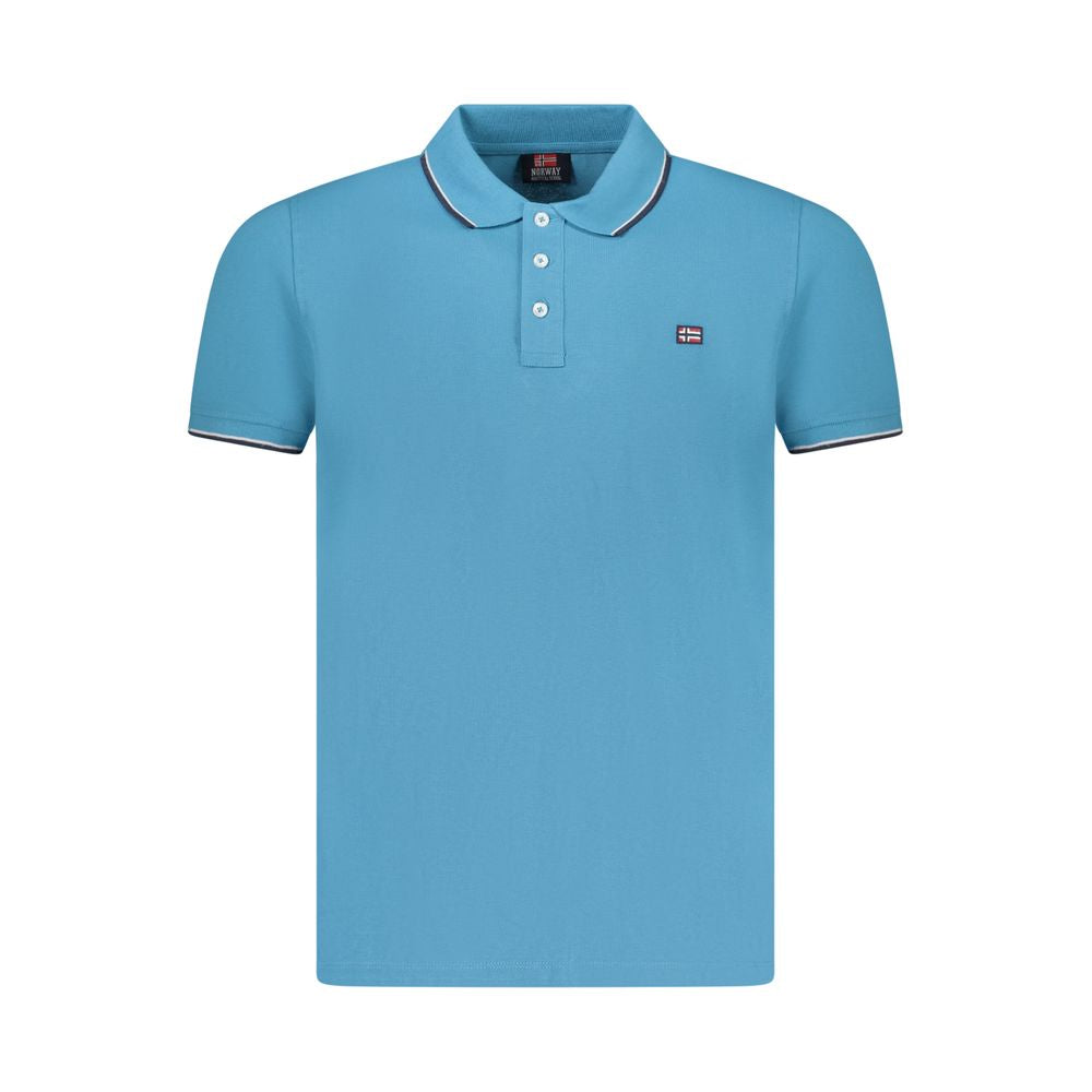 Norway 1963 Blaues Baumwoll-Poloshirt für Männer