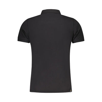 Accademia Militare Schwarzes Baumwoll-Poloshirt