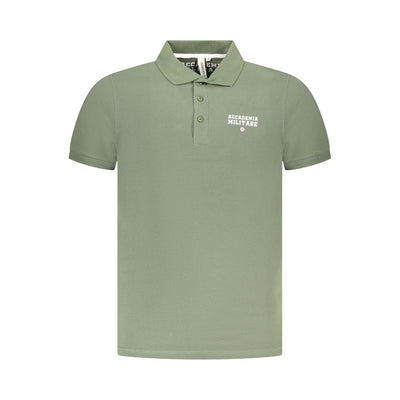 Accademia Militare Grünes Baumwoll-Poloshirt