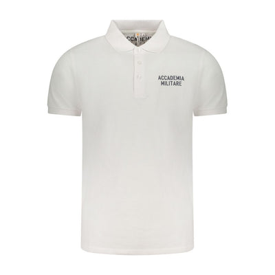 Accademia Militare Weißes Baumwoll-Poloshirt