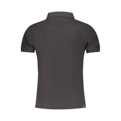 Accademia Militare Schwarzes Baumwoll-Poloshirt