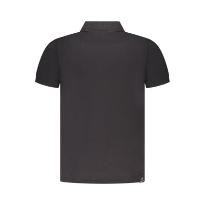 Accademia Militare Schwarzes Baumwoll-Poloshirt
