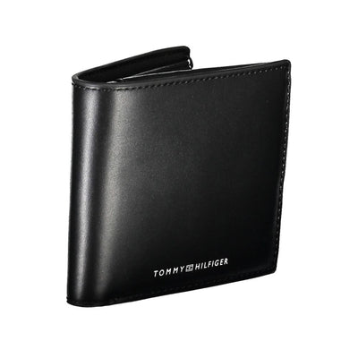 Tommy Hilfiger Schwarzes Leder Portemonnaie