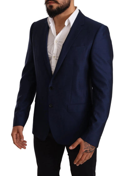 Dolce & Gabbana Blauer MARTINI Wollmantel Slim Fit Blazer