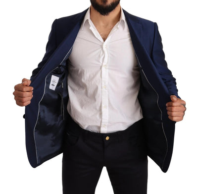 Dolce & Gabbana Blauer MARTINI Wollmantel Slim Fit Blazer