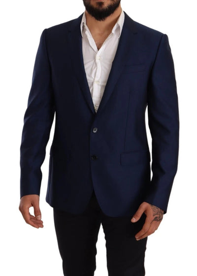 Dolce & Gabbana Blauer MARTINI Wollmantel Slim Fit Blazer