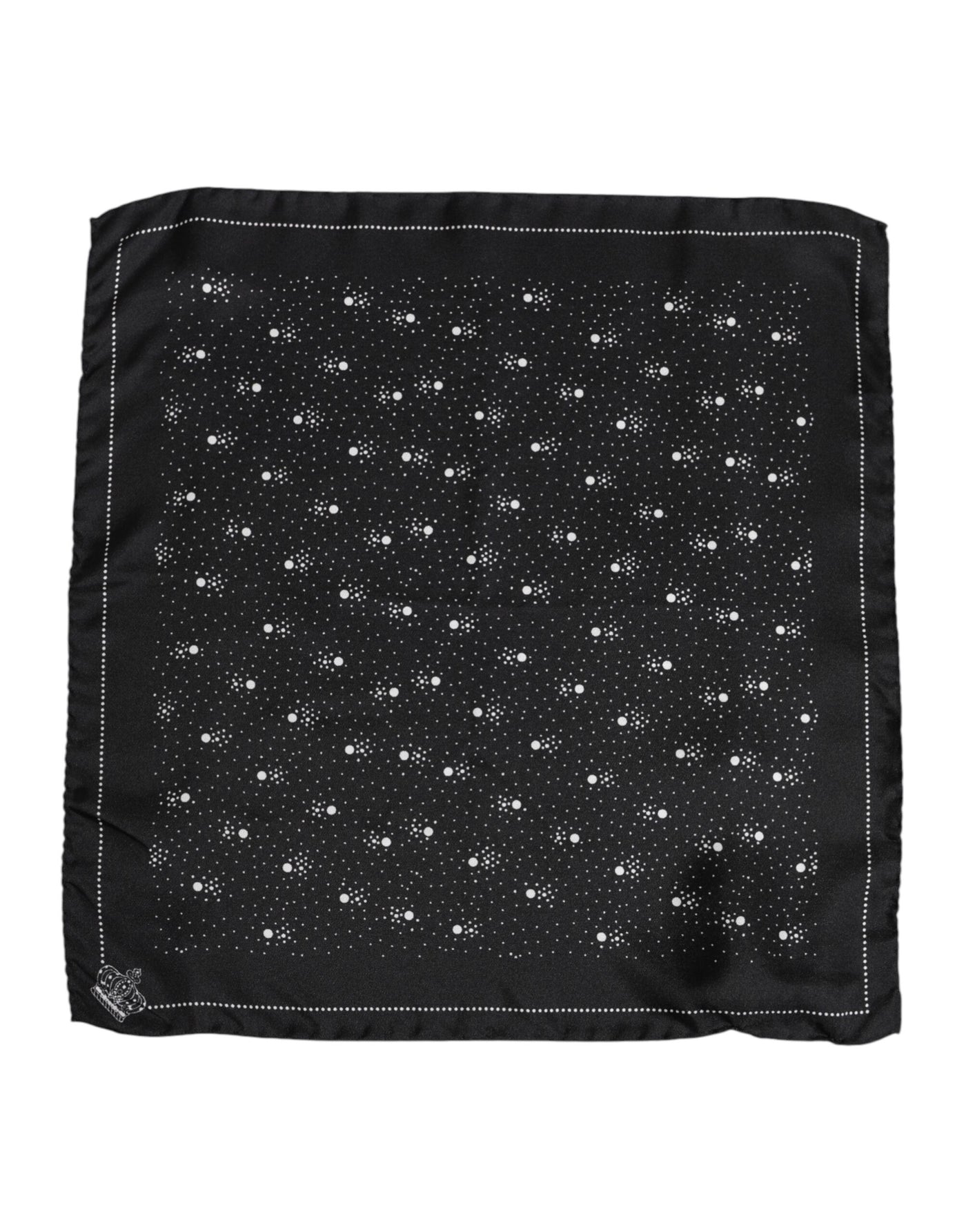 Dolce & Gabbana Schwarz Weiß Gedruckt Quadratisch Männer Foulard Schal