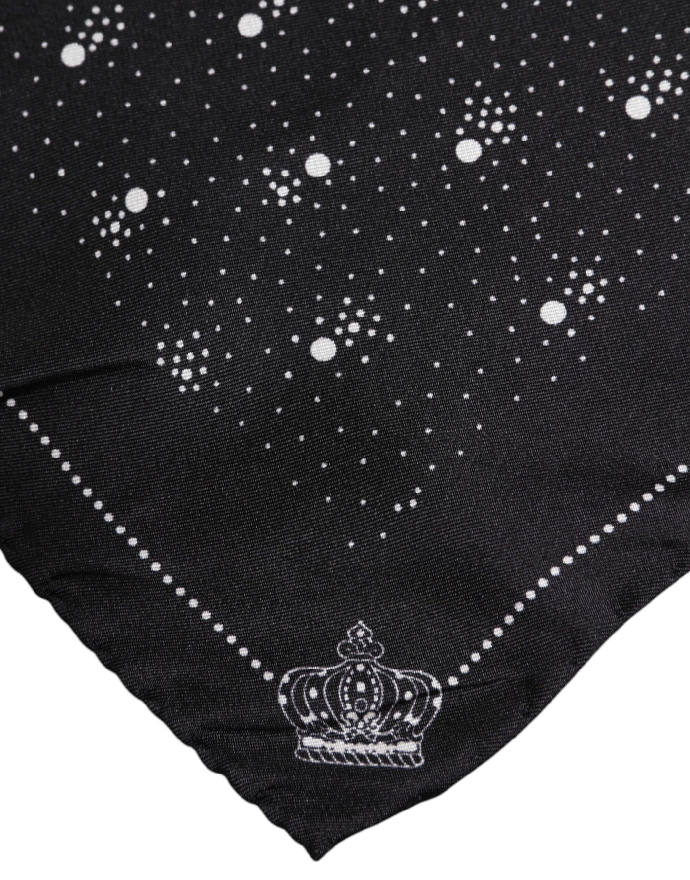 Dolce & Gabbana Schwarz Weiß Gedruckt Quadratisch Männer Foulard Schal