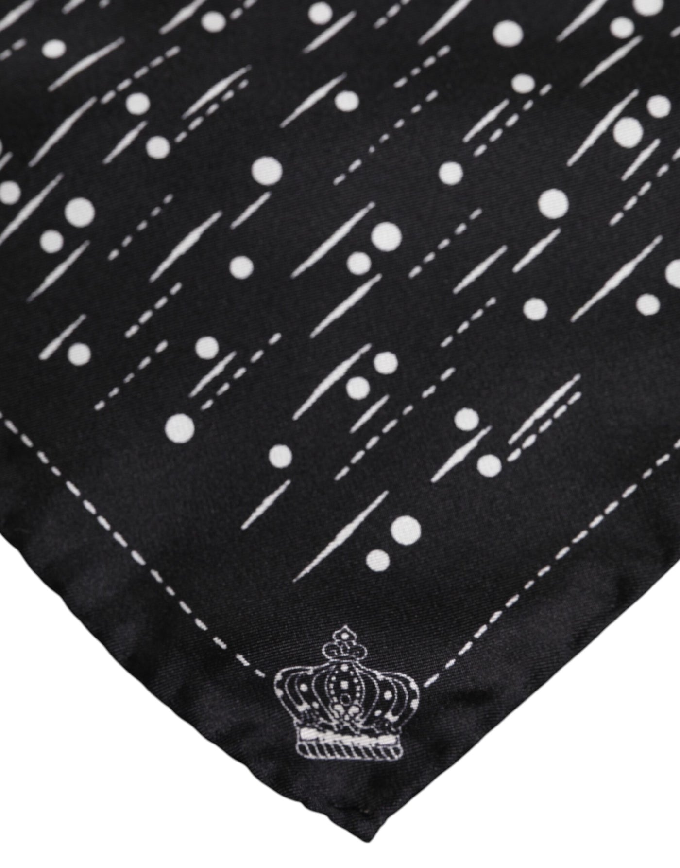 Dolce & Gabbana Schwarz Weiß Gedruckt Quadratisch Männer Foulard Schal