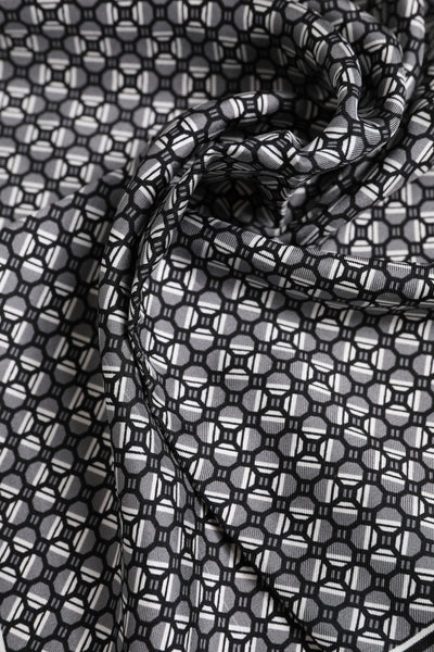 Dolce & Gabbana Schwarz-weiß gemusterter, quadratischer Foulardschal