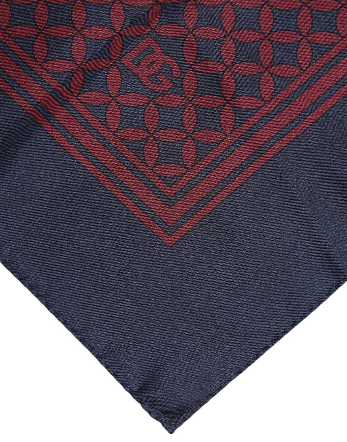 Dolce & Gabbana Rot Blau Bedruckte Seide Quadrat Männer Foulard Schal