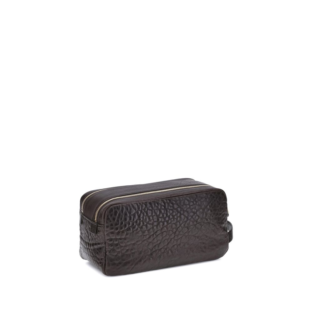 Brunello Cucinelli Beauty Case aus Leder