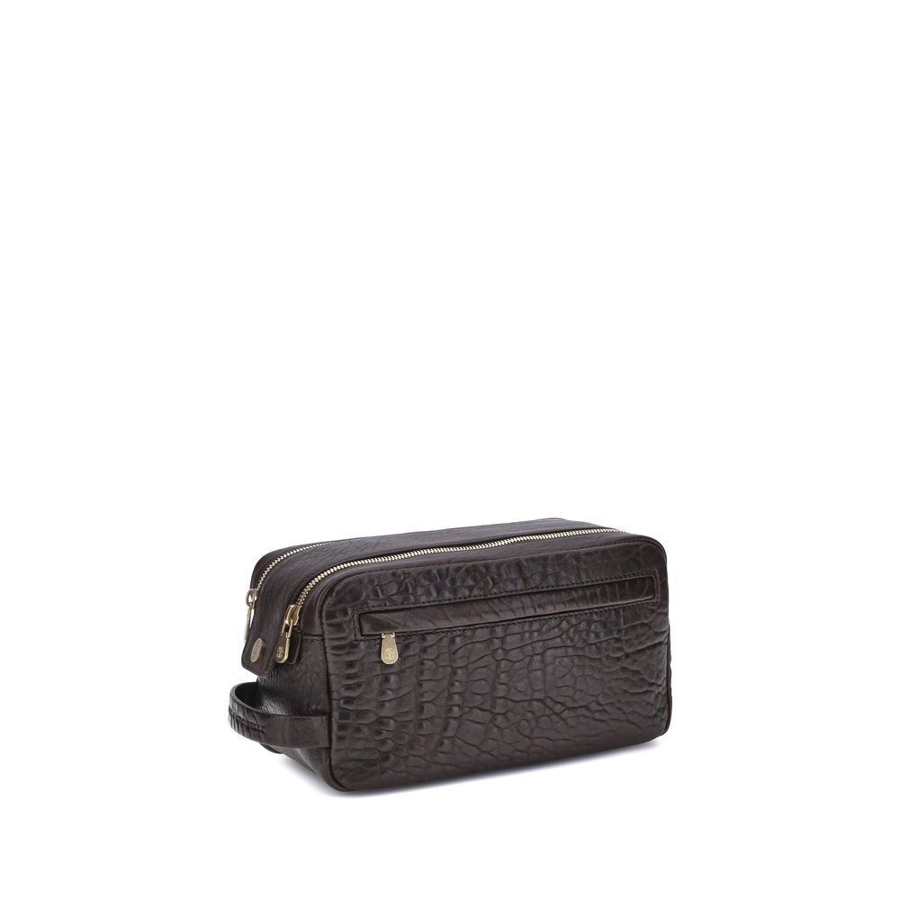 Brunello Cucinelli Beauty Case aus Leder