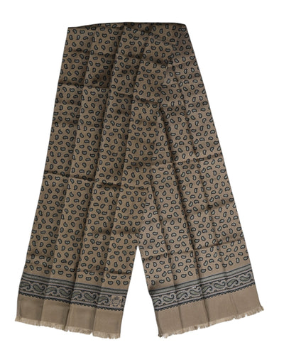 Dolce & Gabbana Brauner bedruckter Halswärmer für Männer Foulard-Schal