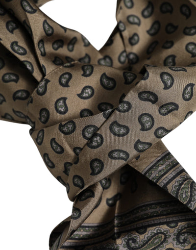 Dolce & Gabbana Brauner bedruckter Halswärmer für Männer Foulard-Schal