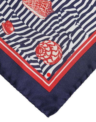 Dolce & Gabbana Multicolor Muscheln Quadrat Männer Foulard Schal