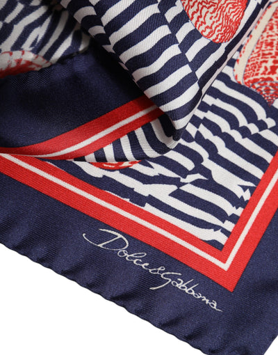 Dolce & Gabbana Multicolor Muscheln Quadrat Männer Foulard Schal