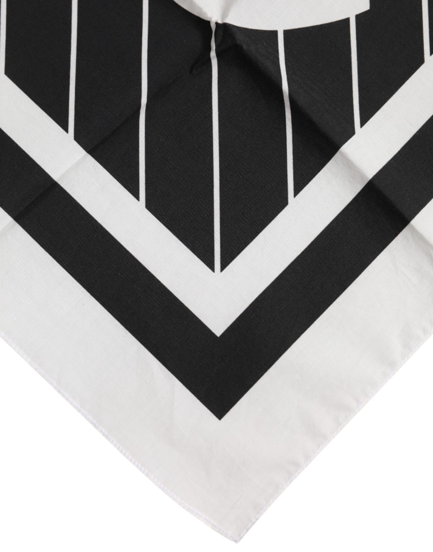 Dolce & Gabbana Schwarz Weiß DG Logo Quadratisch Herren Foulardschal