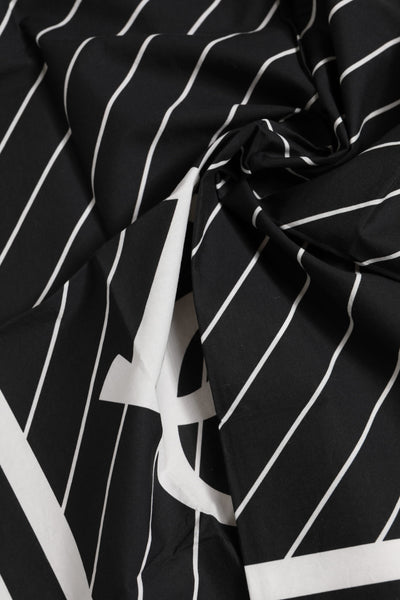 Dolce & Gabbana Schwarz Weiß DG Logo Quadratisch Herren Foulardschal