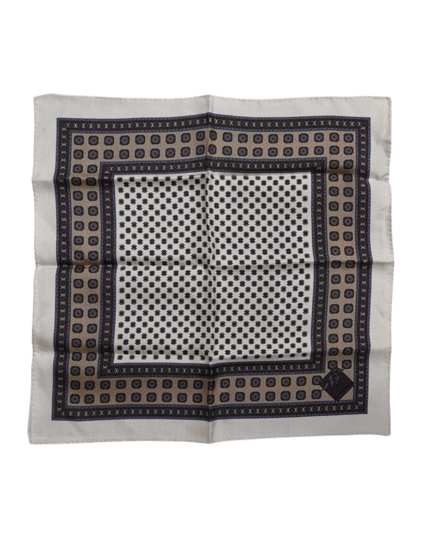 Dolce & Gabbana Multicolor Gemusterter Quadratischer Herren Foulard Schal