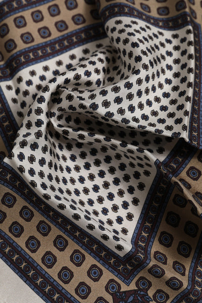 Dolce & Gabbana Multicolor Gemusterter Quadratischer Herren Foulard Schal