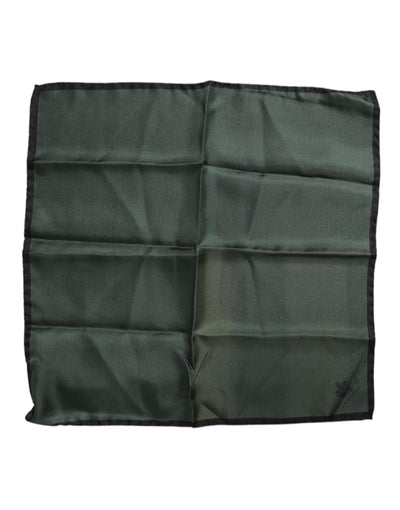 Dolce & Gabbana Grüner DG Crown Silk Square Herren Foulardschal