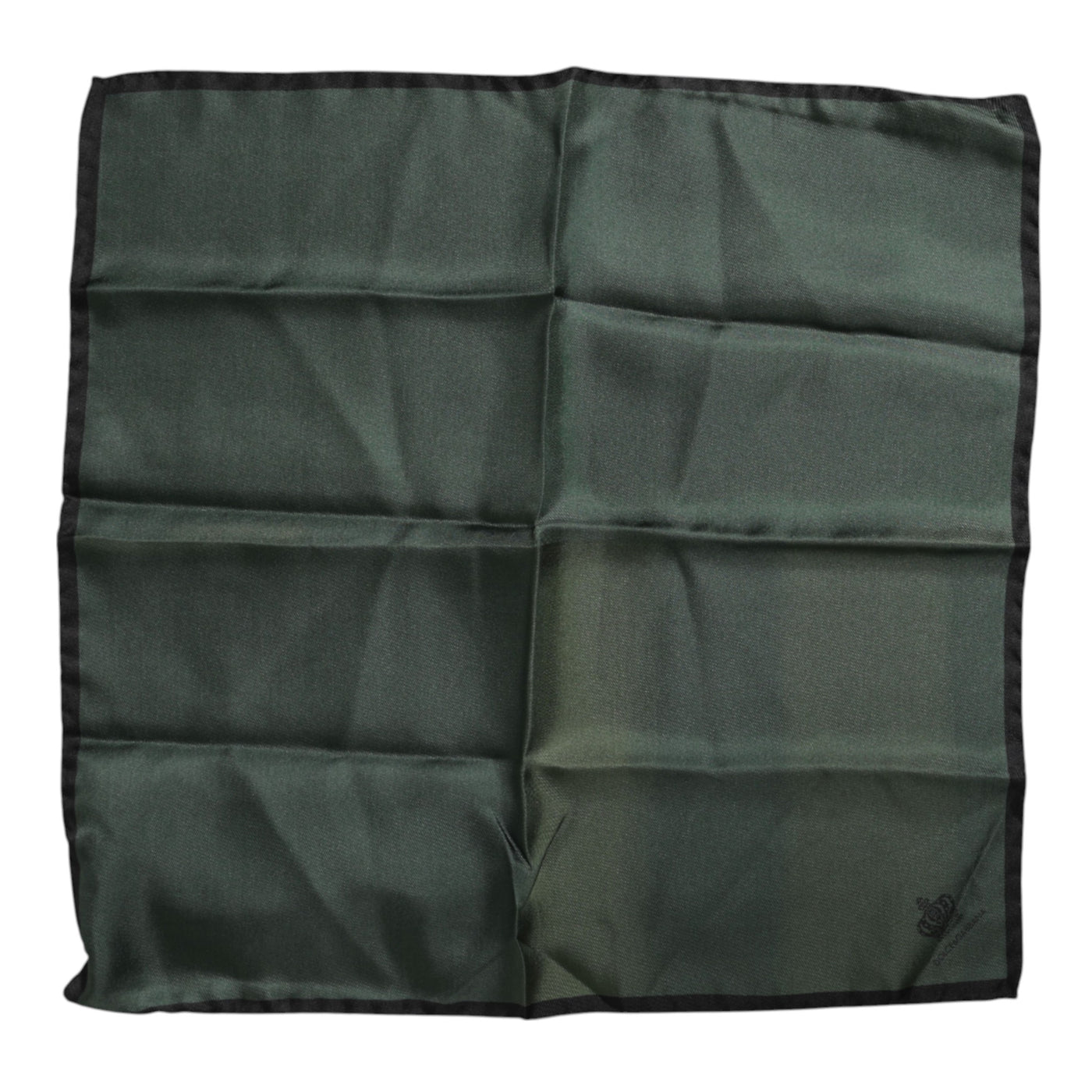 Dolce & Gabbana Grüner DG Crown Silk Square Herren Foulardschal