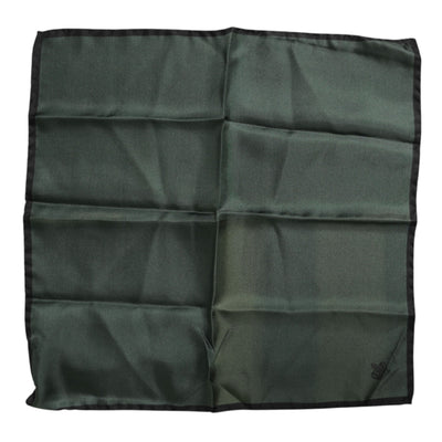 Dolce & Gabbana Grüner DG Crown Silk Square Herren Foulardschal