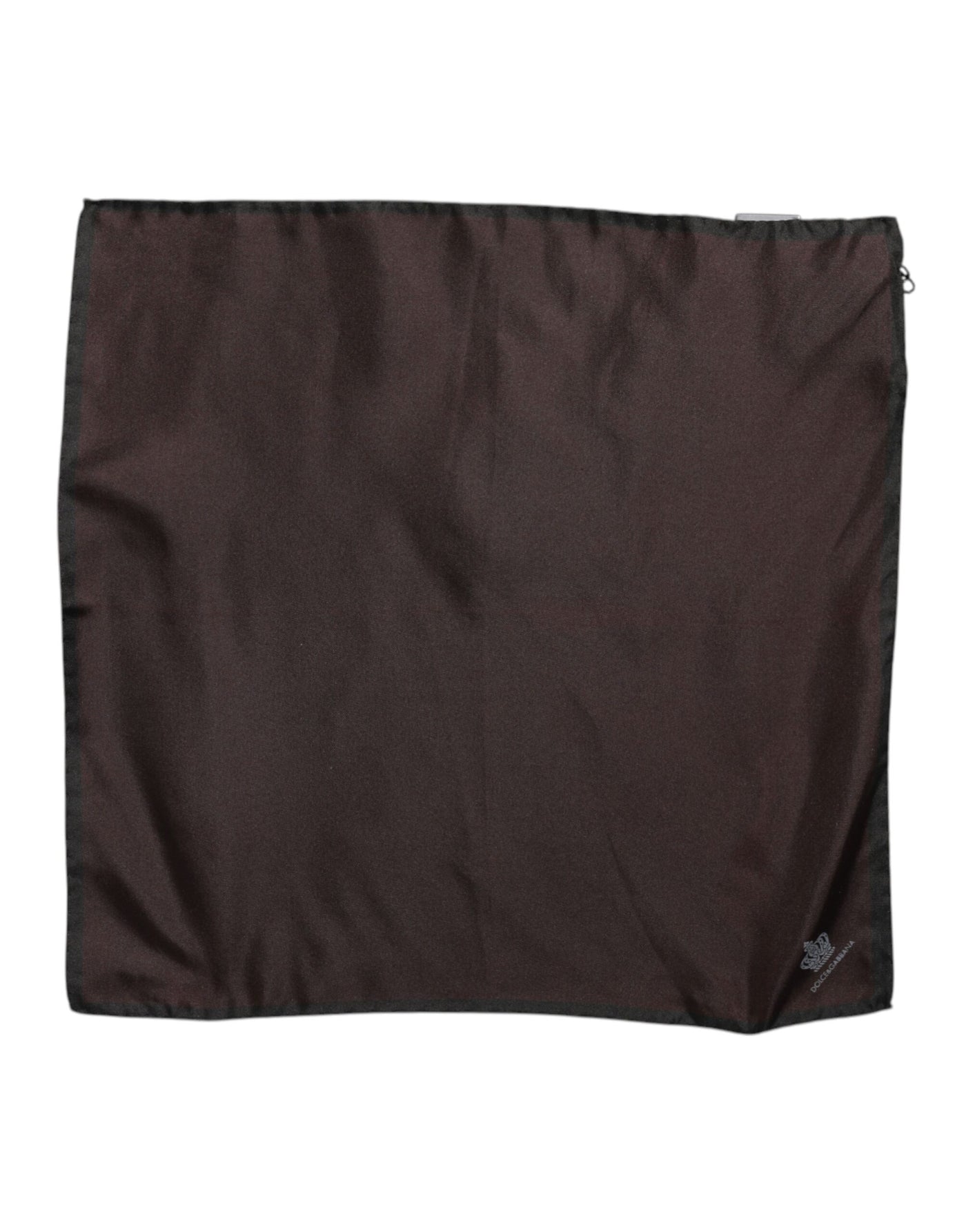 Dolce & Gabbana Brauner DG Crown Silk Square Herren Foulardschal