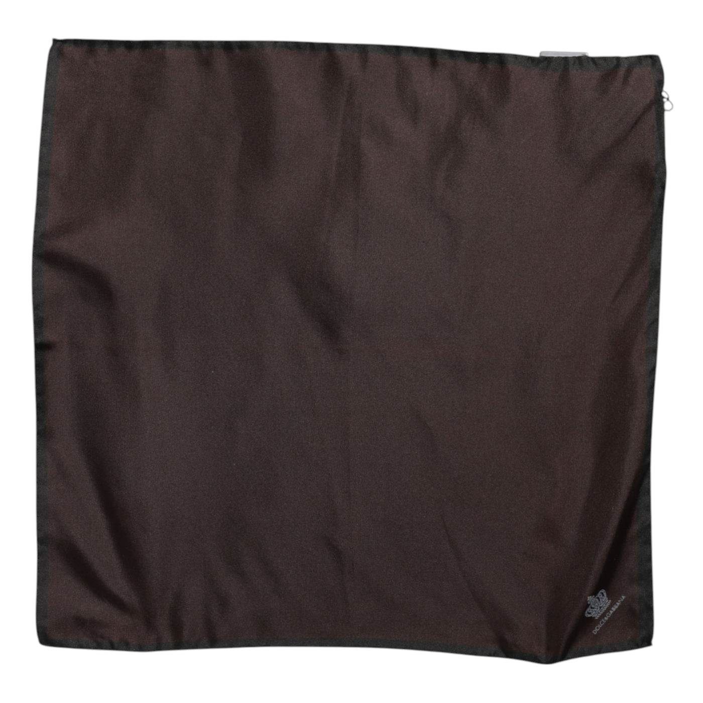 Dolce & Gabbana Brauner DG Crown Silk Square Herren Foulardschal