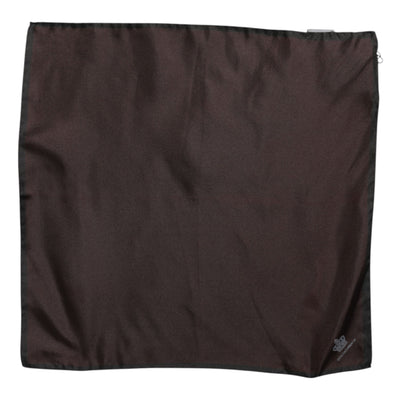 Dolce & Gabbana Brauner DG Crown Silk Square Herren Foulardschal