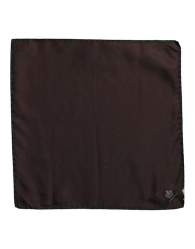 Dolce & Gabbana Brauner DG Crown Silk Square Herren Foulardschal