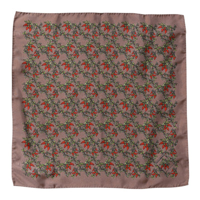 Dolce & Gabbana Brauner Chilis Seidenschal Quadratisch Herren Foulard Schal