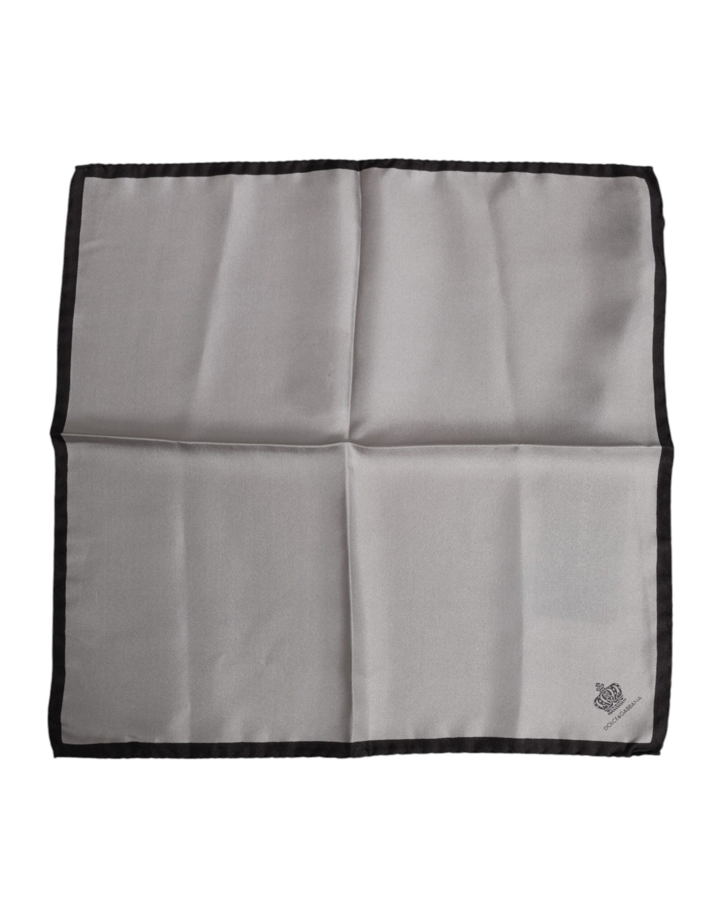 Dolce & Gabbana Grauer DG Crown Silk Square Herren Foulardschal