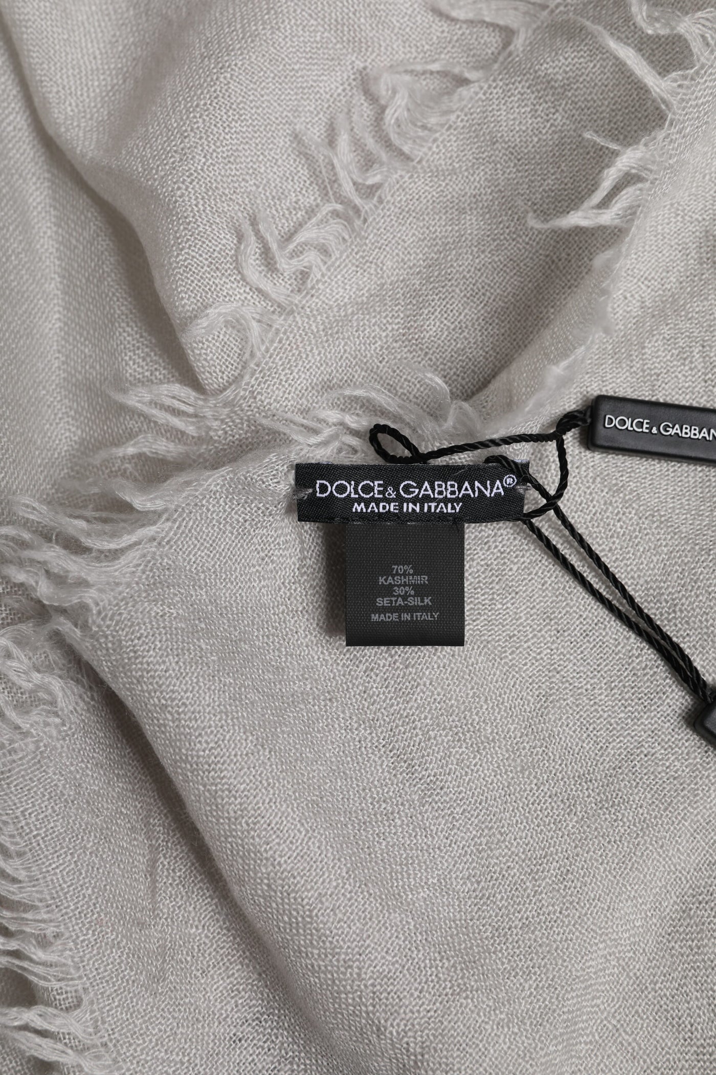 Dolce & Gabbana Grauer DG Crown Halswärmer Wickelschal Halstuch