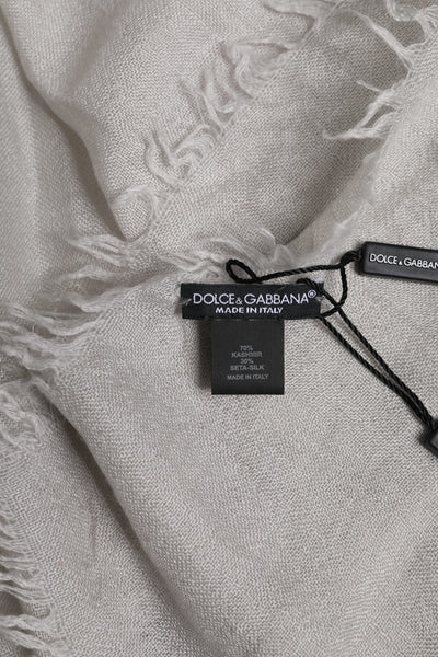 Dolce & Gabbana Grauer DG Crown Halswärmer Wickelschal Halstuch
