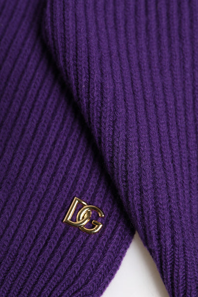 Dolce & Gabbana Lila DG Logo Halswärmer Wickelschal Halstuch