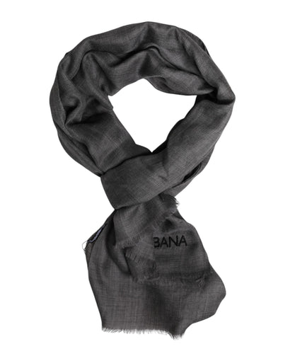 Dolce & Gabbana Grauer Logo-Print Halswärmer Wickelschal Halstuch
