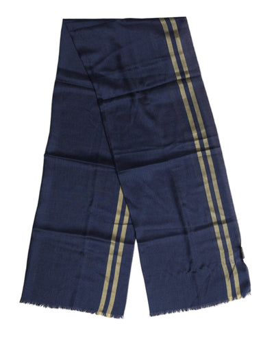 Dolce & Gabbana Blauer Kaschmir-Halswärmer Wickel-Schal-Schal